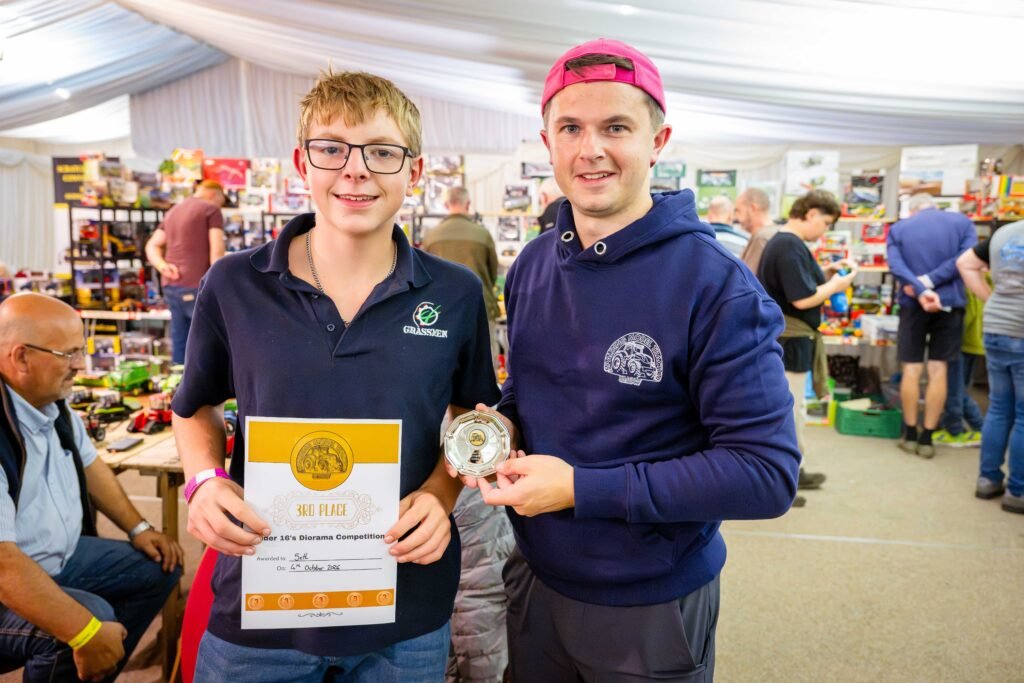 Third-place winner in the Under 16s Diorama Competition with certificate and trophy